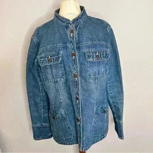 Bill Blass Jeans Women Size XL Denim Jacket Front Pockets Cotton